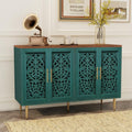 Credenza da soggiorno con vano contenitore in MDF verde
