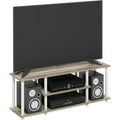 Arredo per soggiorno Furinno Supporti Intrattenimento Livelli, Oak/White, bianco