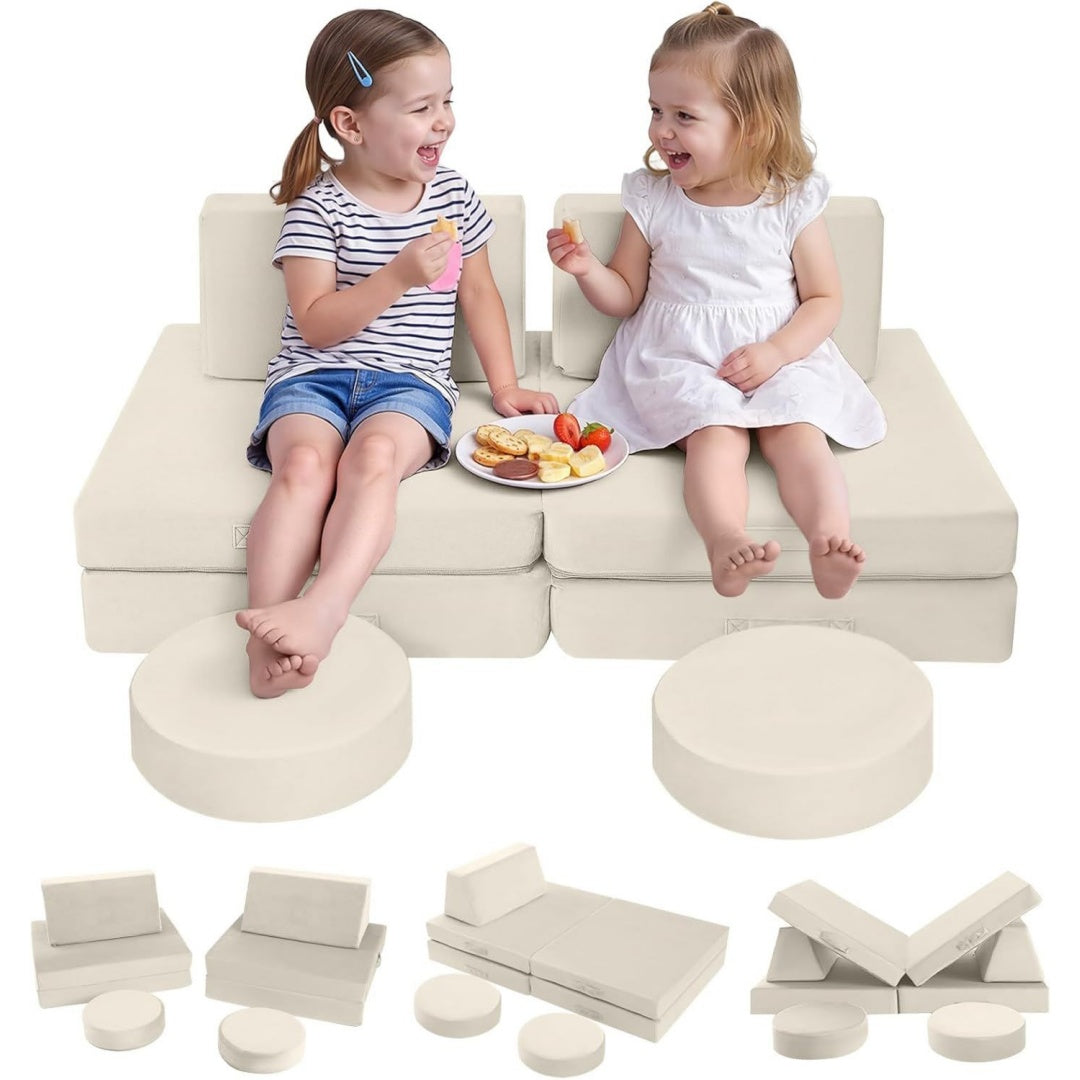 Divano da soggiorno con ante pieghevole beige