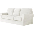 Divano confortevole con ante rivestimento in velluto bianco