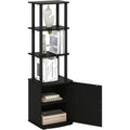Piano d appoggio Furinno Turn-N-Tubo Espositore Alto tavolino nero