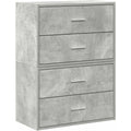 Credenza da soggiorno con vano contenitore grigio
