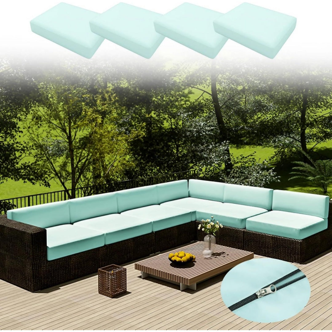 Divano confortevole fodere impermeabili cuscini giardino, poliestere, oro